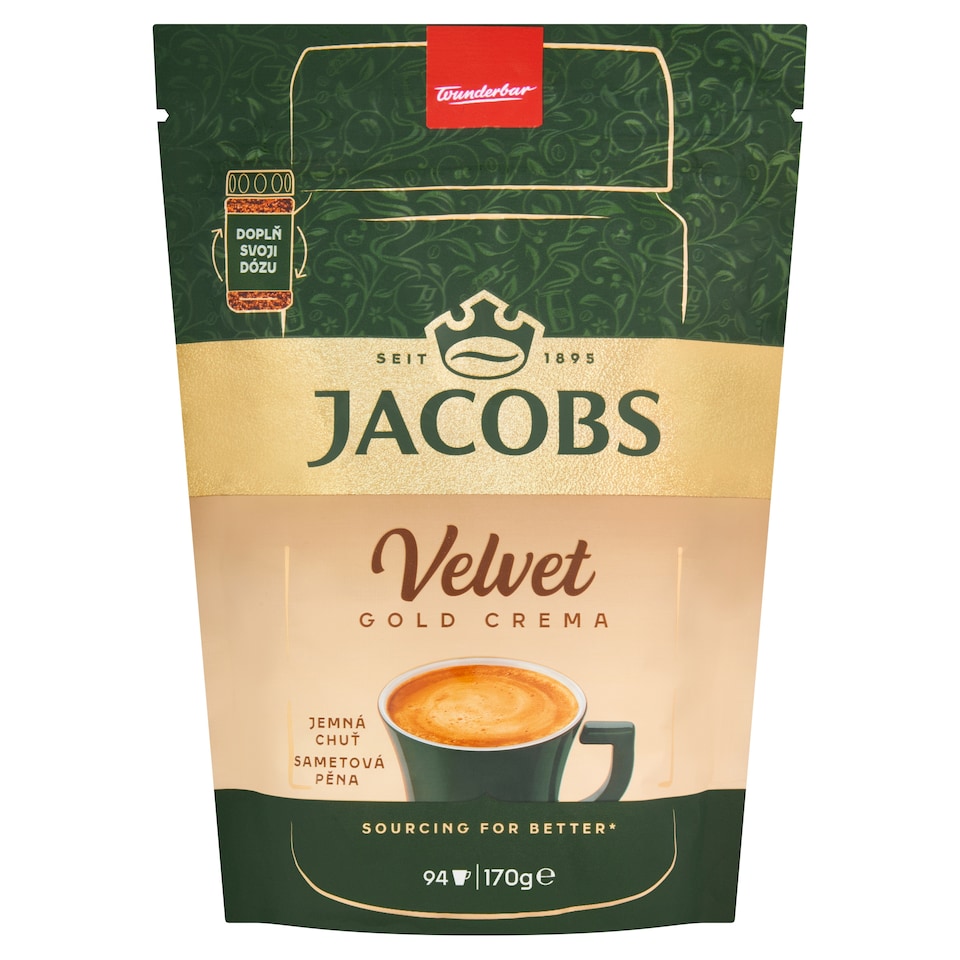 Obrázek 1 pro produkt Jacobs Velvet Gold Crema rozpustná káva 170g