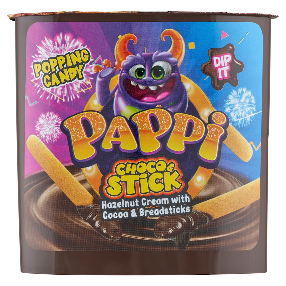 Dip It Pappi pattogócukros mogyorókrém ropogós pálcikákkal 155 g  1. kép