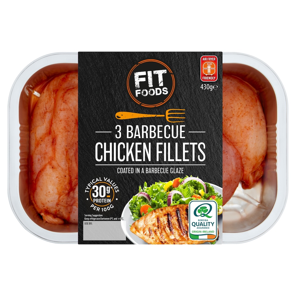 Fit Foods 3 Bbq Chicken Fillets 430G