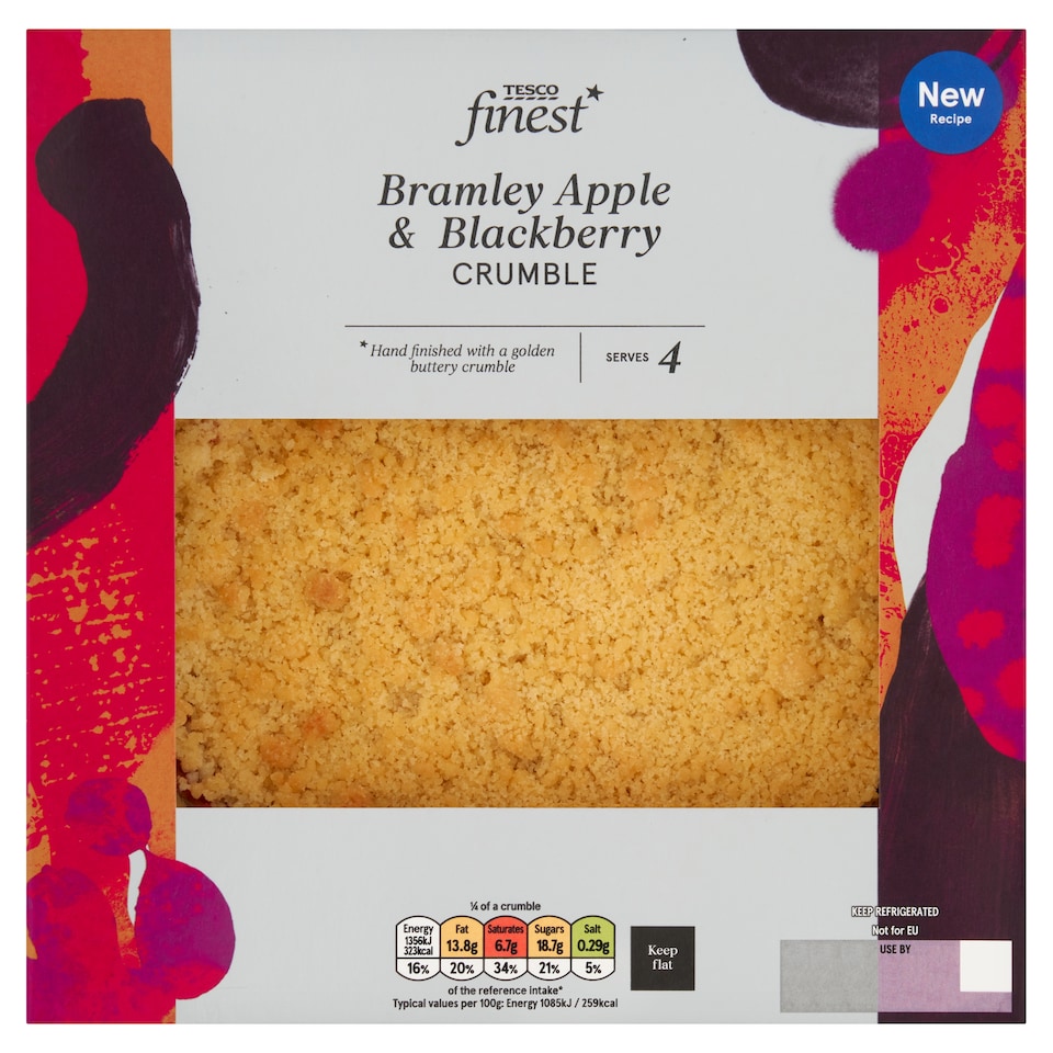 Tesco Finest Bramley Apple & Blackberry Crumble