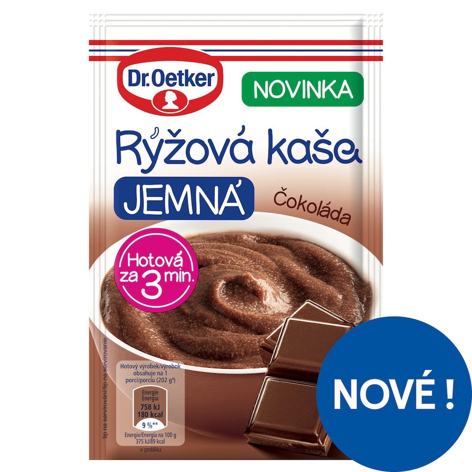 Dr. Oetker Rice Porridge Fine Chocolate 52g
