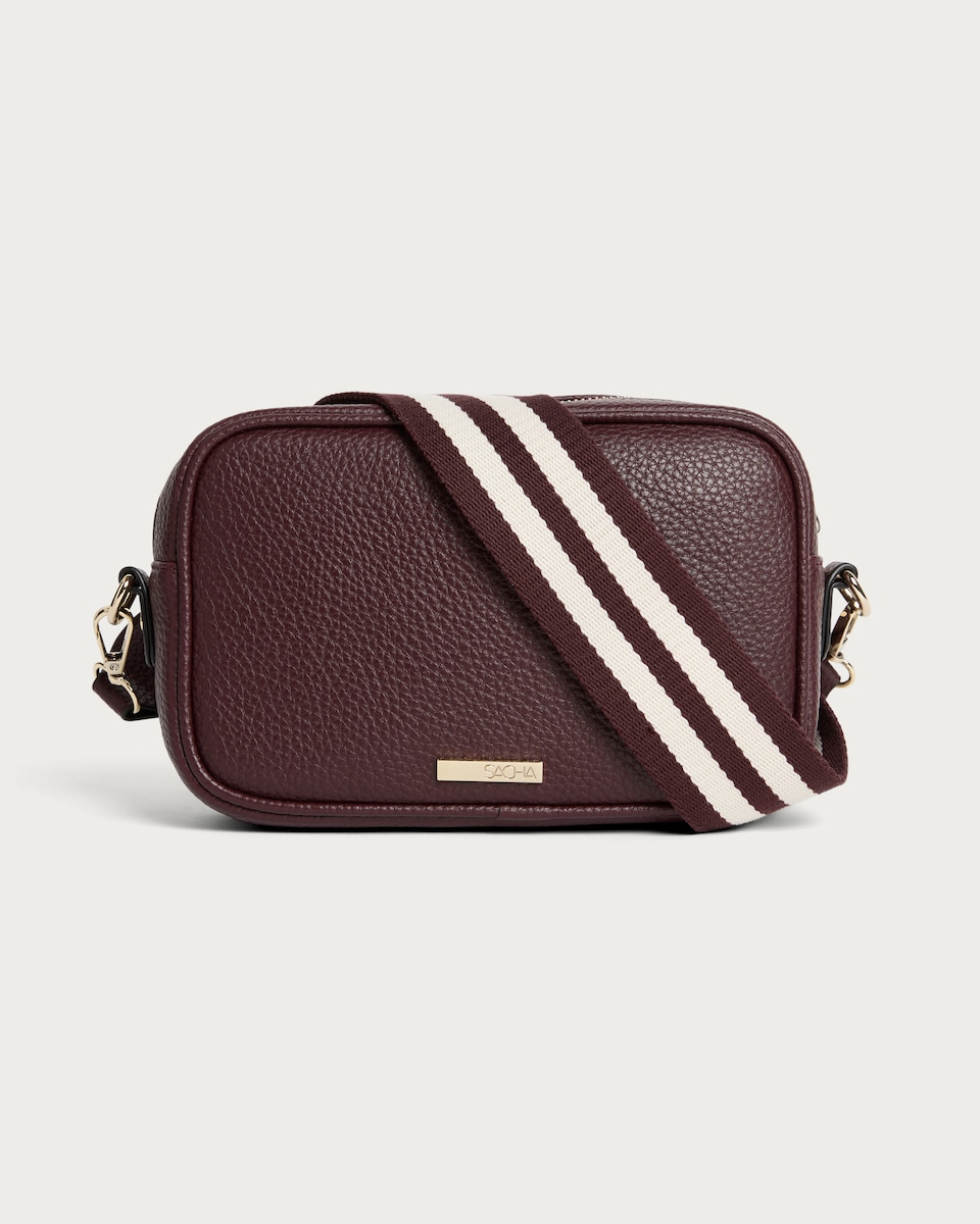 image 1 of SACHA Crossbody Camera Bag in Burgundy