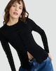 image 2 of F&F Knitted Button Front Cardigan in Black