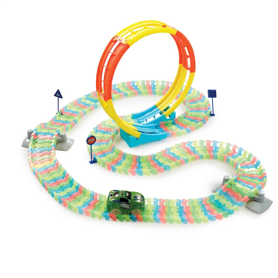 image 1 of Addo Totally Tracks Glow Loop Race Track Set 165 pcs