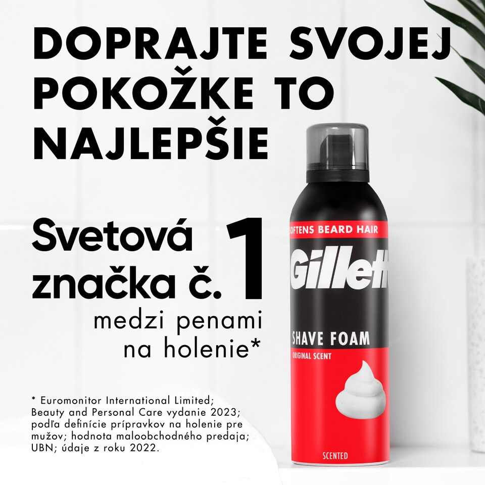 image 1 of Gillette Classic Shave Foam Original Scent, 250ml