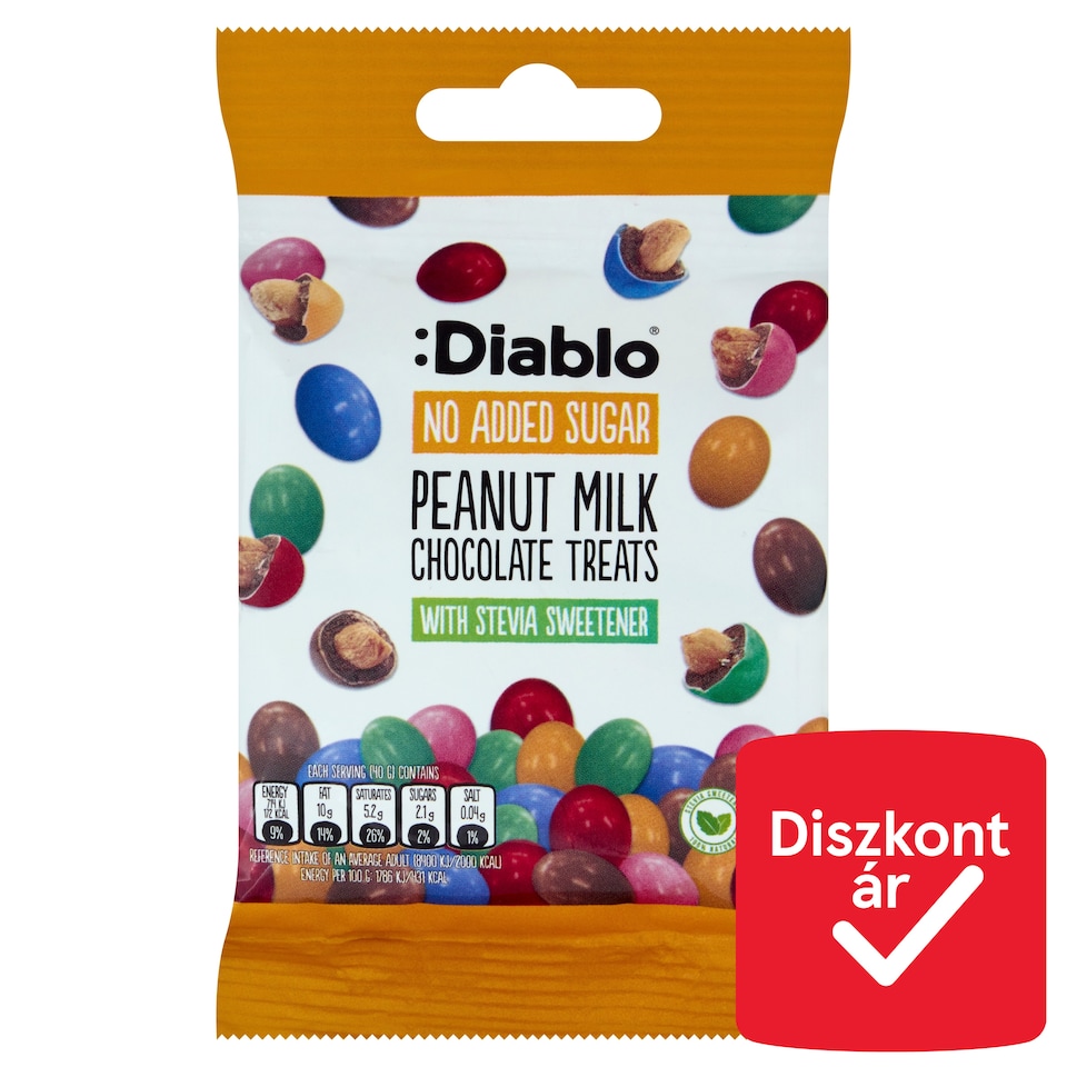 Diablo Coated Peanut Dragee without Added Sugar, with Sweeteners 40 g