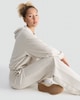 image 1 of F&F Active Ribbed Wide Leg Drawstring Joggers in Neutral