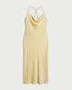 image 4 of F&F Satin Cowl Neck Maxi Dress in Yellow