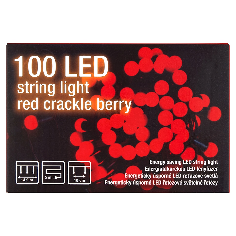 obrázok 1 z Snow Meister SM2689 100 červených LED reťazových svetiel