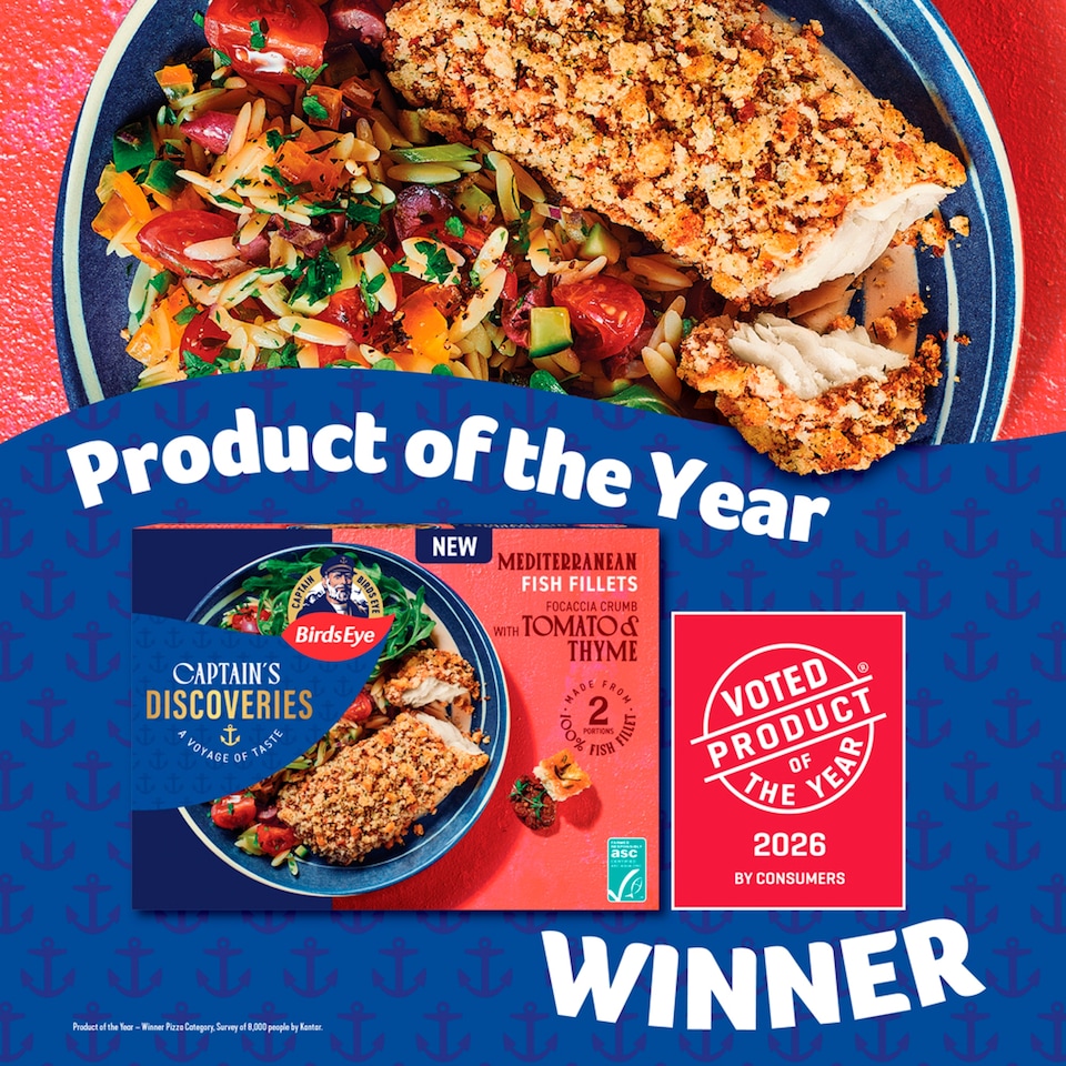 image 1 of Birds Eye Captain's Discoveries 2 Focaccia Crumb Mediterranean Fish Fillets 220g