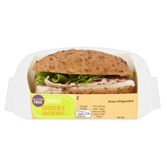 Tesco Free From Chicken & Bacon Roll
