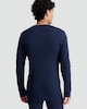 image 3 of F&F Cotton Blend Ribbed Long Sleeved Thermal Top in Navy