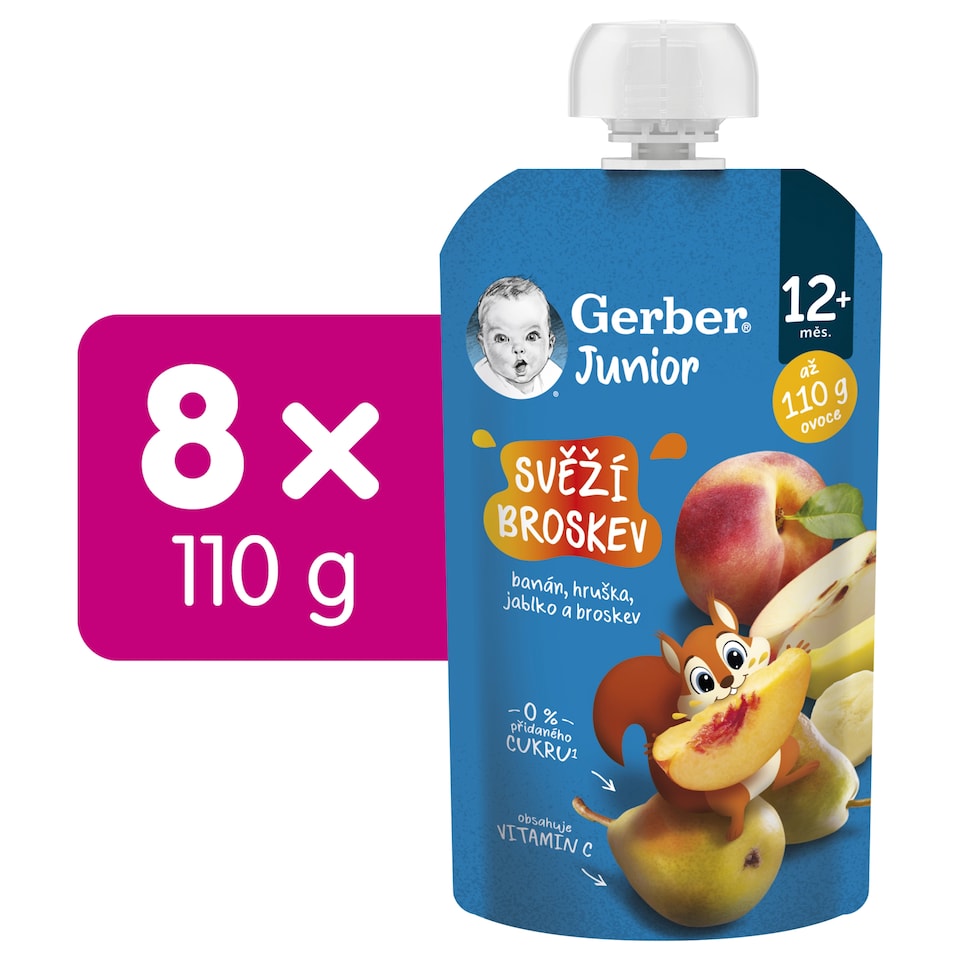 Obrázek 1 pro produkt GERBER Junior kapsička Svěží broskev 110g
