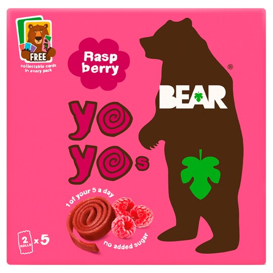 Bear Pure Fruit Yoyo Raspberry 5 X 20G - Tesco Groceries