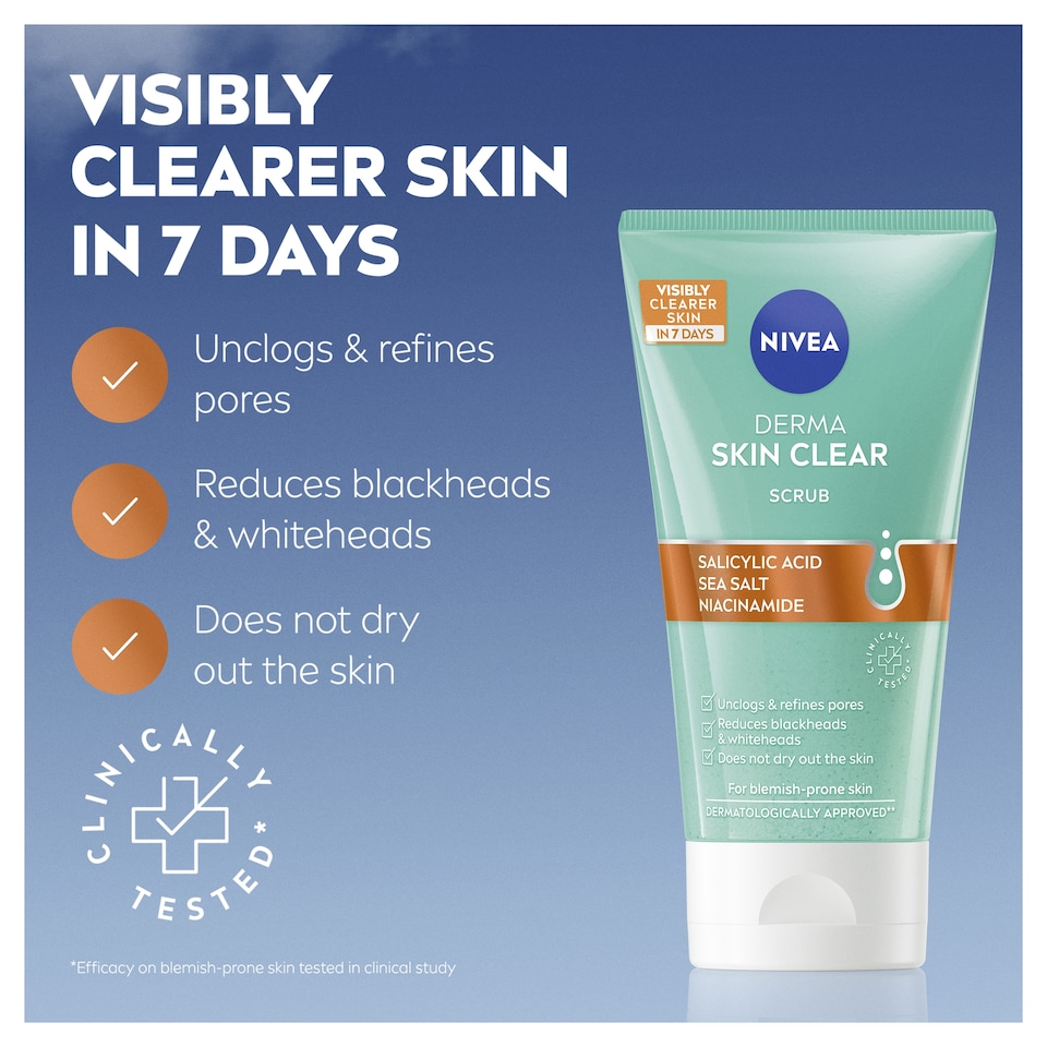image 1 of NIVEA Derma Skin Clear Non Blemish Face Scrub 150ml