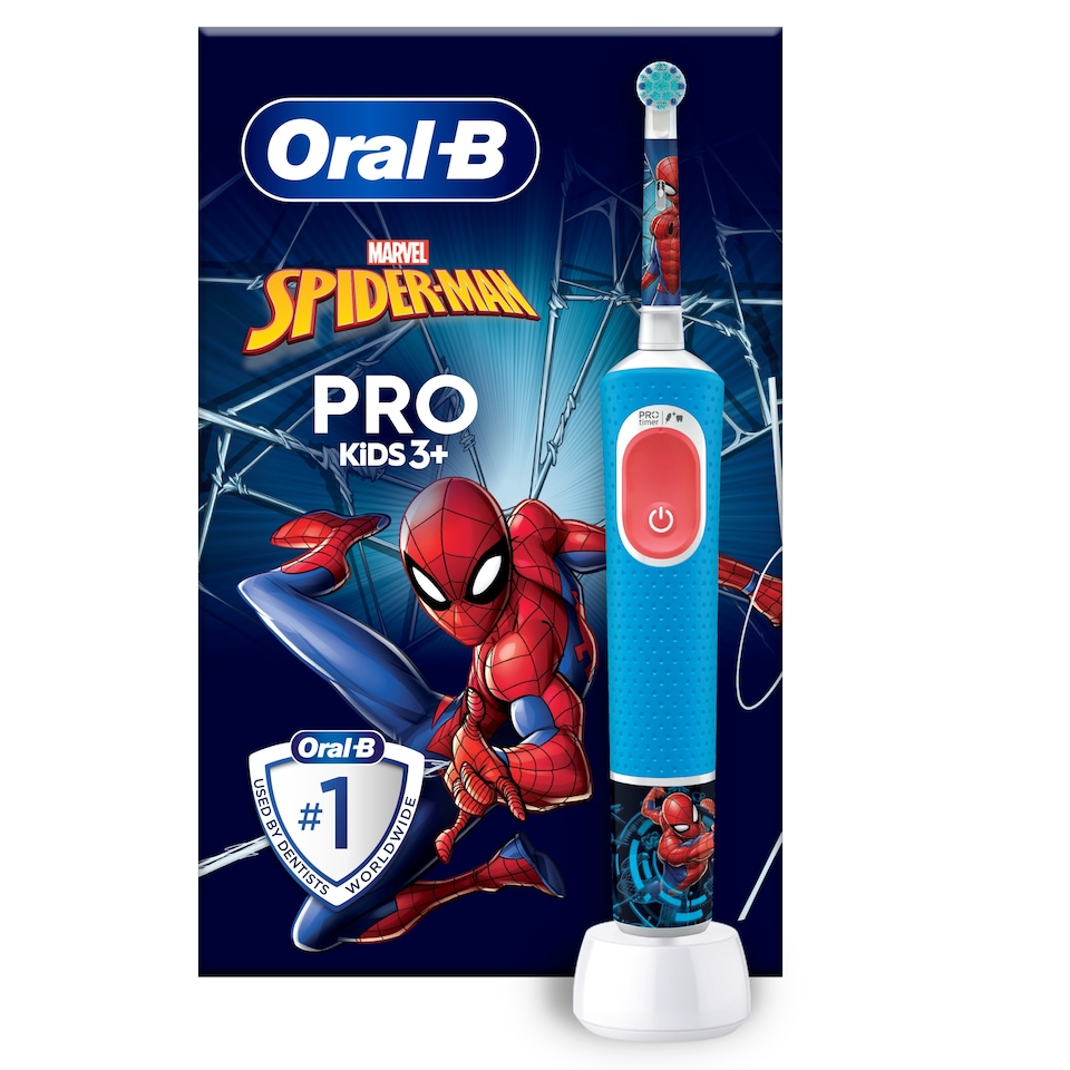 image 1 of Oral-B Pro Kids 3+ Electric Toothbrush - Spider-Man