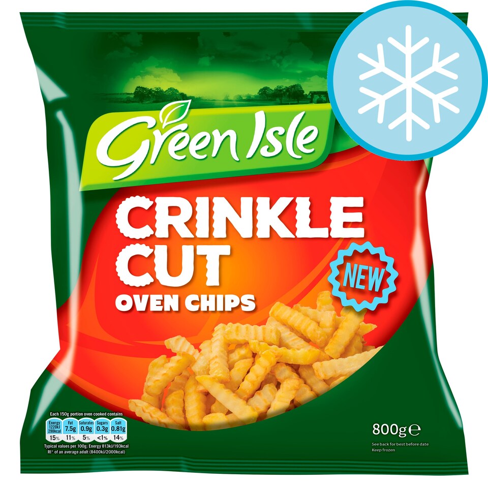 Green Isle Crinkle Cut Oven Chips 800G Tesco Groceries