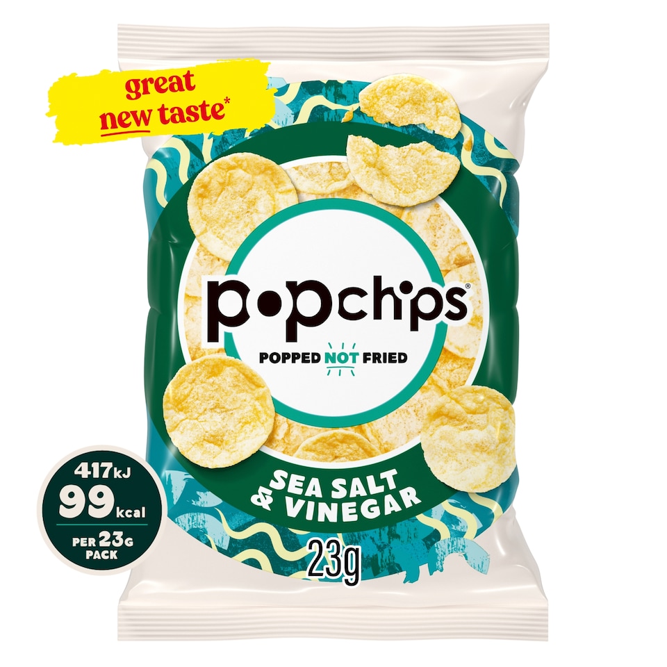 Popchips Potato Chips - Sea Salt & Vinegar 23g