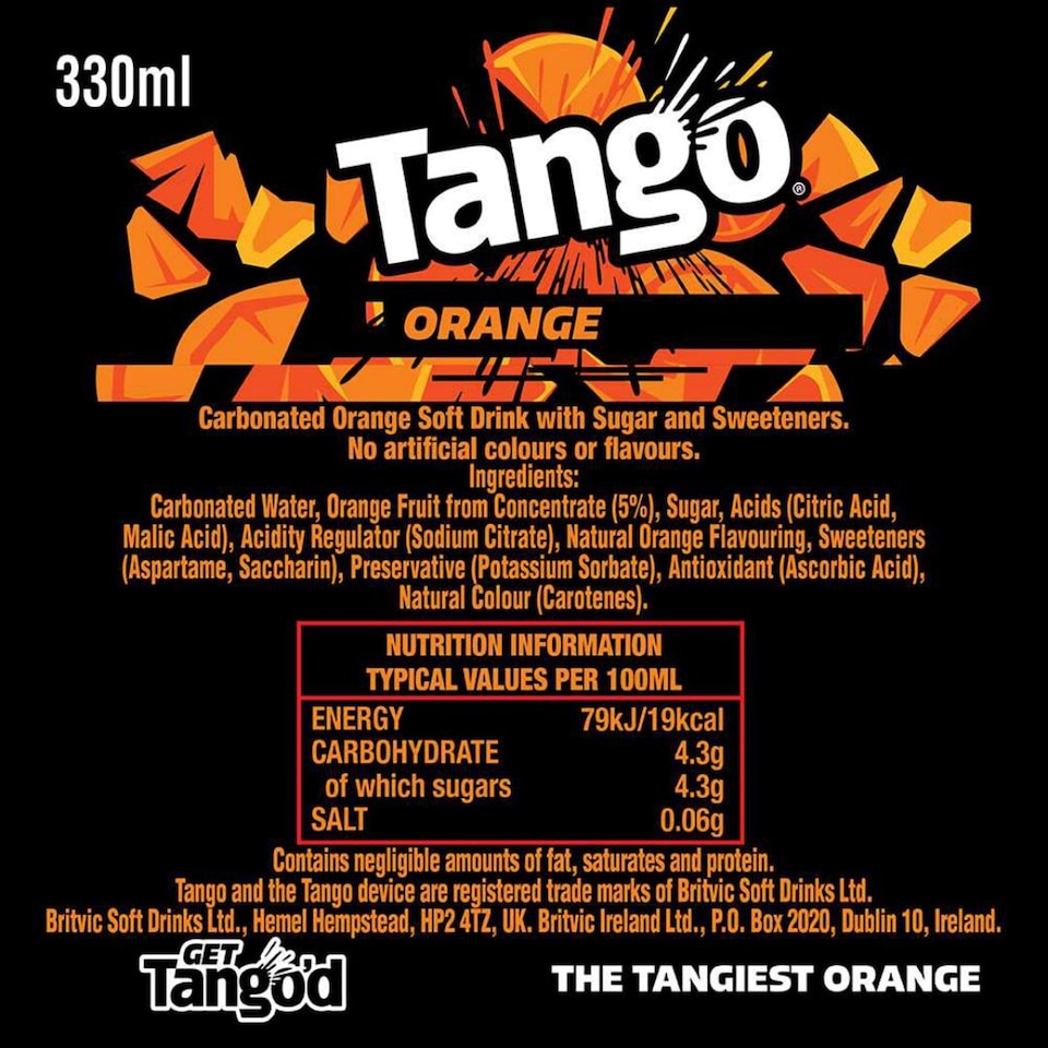 image 1 of Tango Orange Original Cans 8 x 330ml