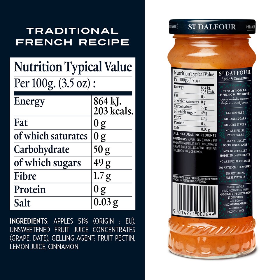 image 1 of St Dalfour Thick Apricot Fruit Spread 284G