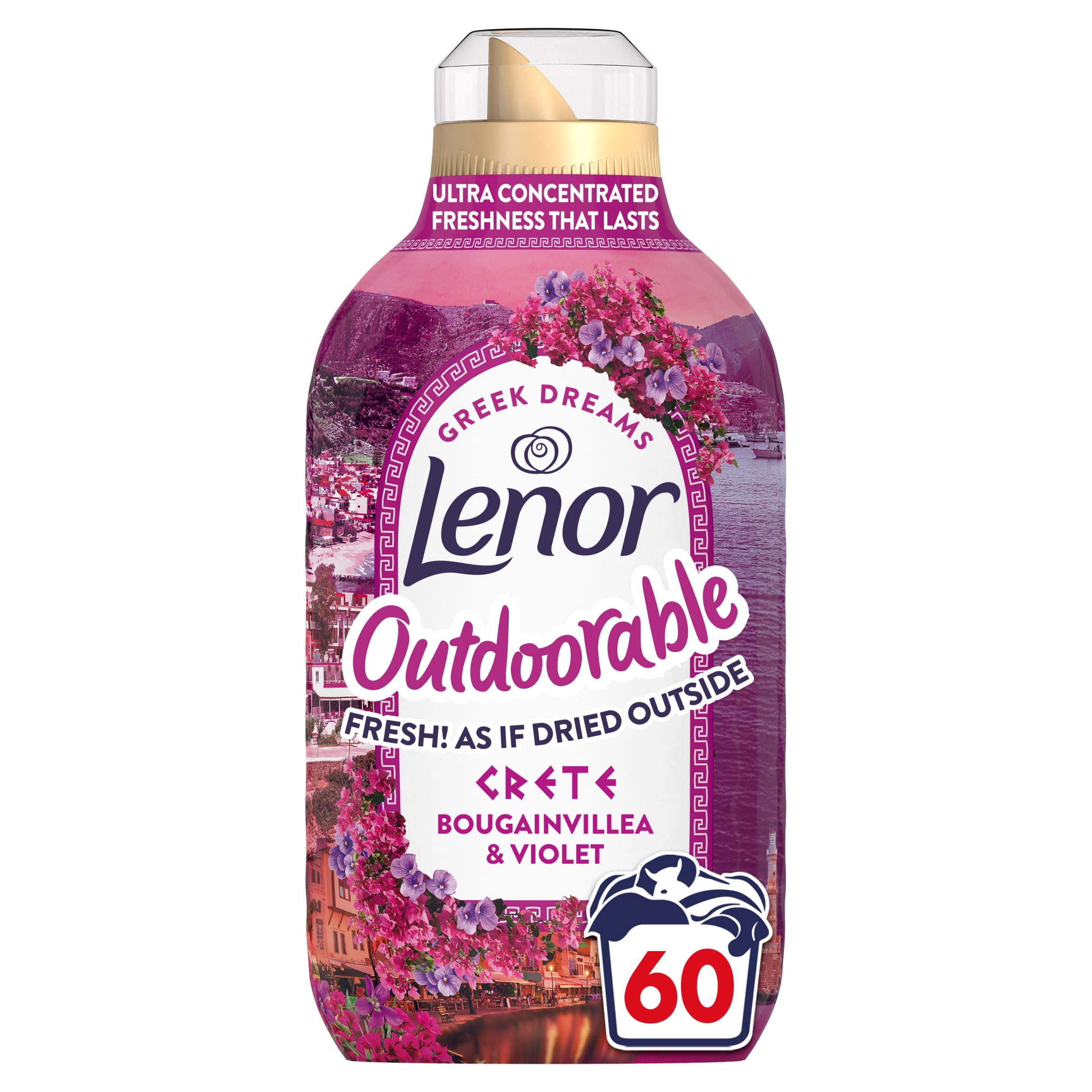 Lenor Outdoorable Fabric Conditioner Greek Dreams Crete Bougainvillea & Violet 60 Washes 840ml