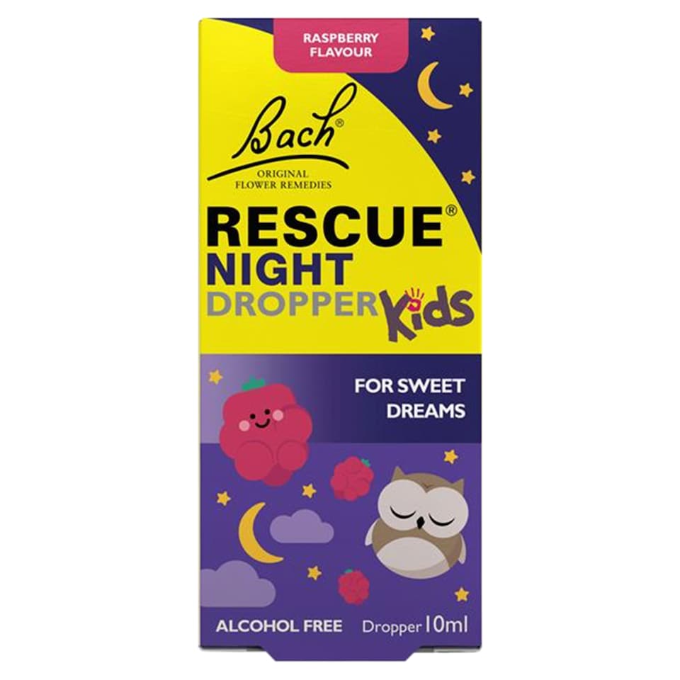 Bach Rescue Kids Night Dropper Raspberry Flavour 10ml
