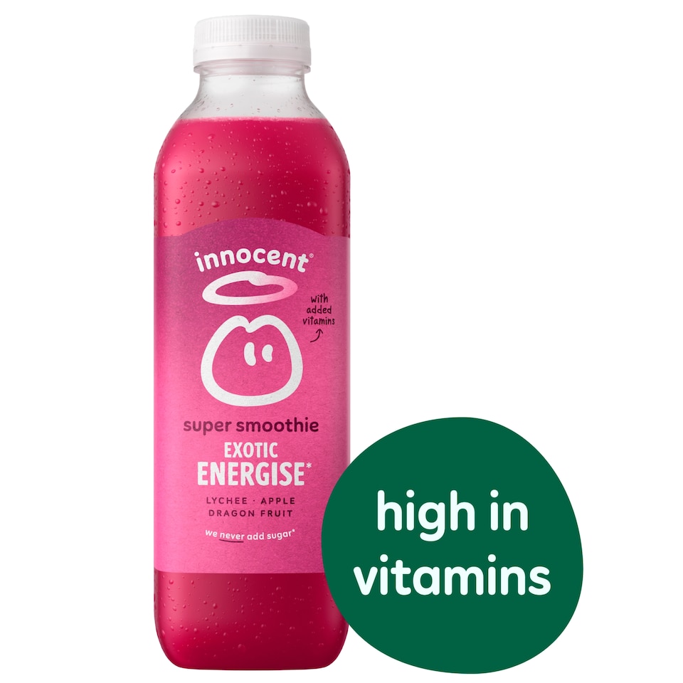 image 1 of Innocent Super Smoothie Lychee, Apple & Dragon Fruit with Vitamins 750ml