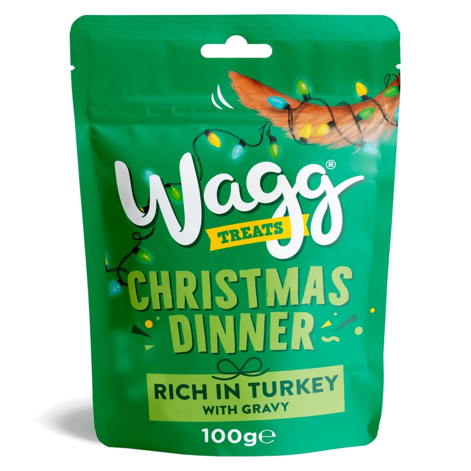 image 1 of Wagg Christmas Dinner Rich in Turkey with gravy Dog Treats 100g 