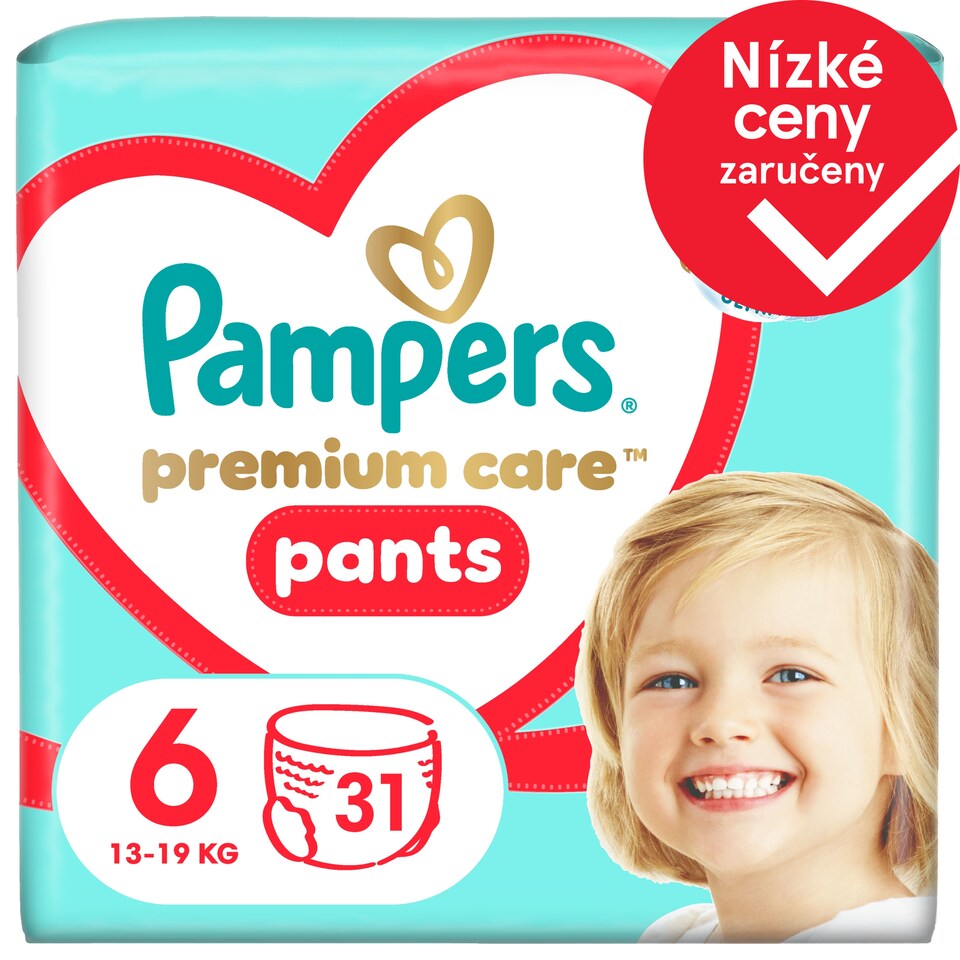 image 1 of Plenkové Kalhotky Pampers Premium Care Velikost 6, 31 Plenky, 13kg-19kg