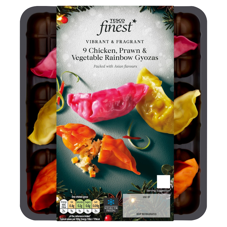 Tesco Finest 9 Rainbow Gyoza Selection 180G