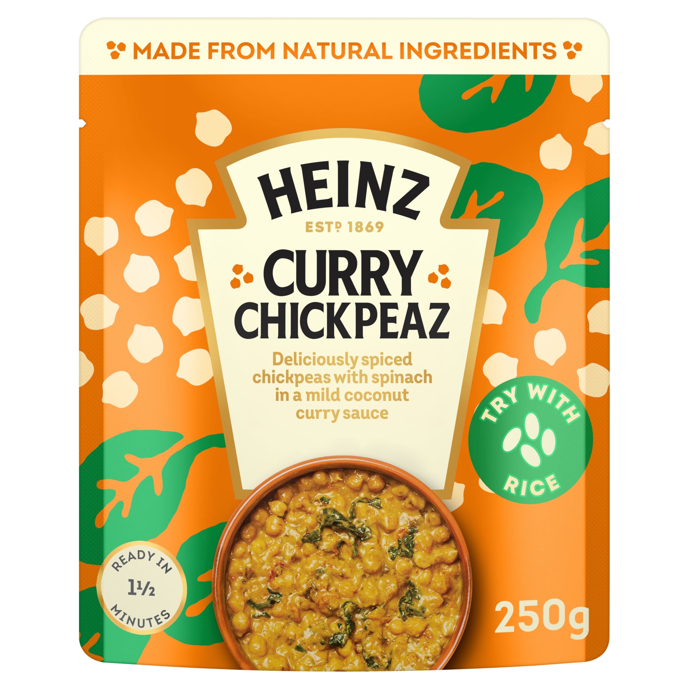Heinz Curry Chickpeas with Coconut and Spinach 250g