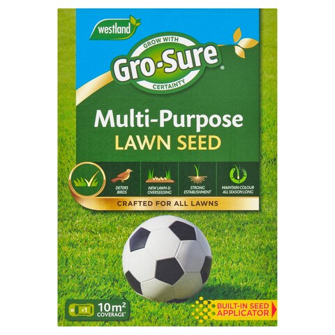 GRO-SURE 20500171 Smart Lawn Grass Seed, 80sqm (3.2kg) Bag