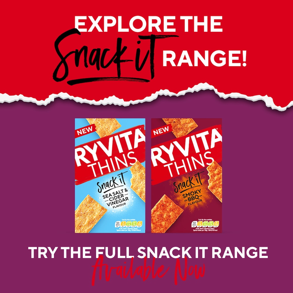 image 1 of Ryvita Thins Snack It Sour Cream & Chive Flavour Flatbread Snacks 125g