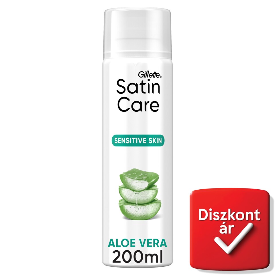 Gillette Satin Care Shave Gel for Women with a touch of Aloe Vera for Sensitive Skin, ml