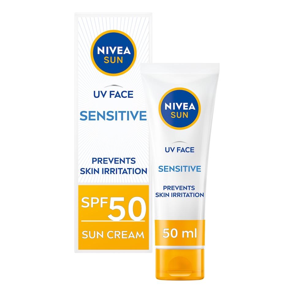 image 1 of NIVEA SUN UV Face Soothing Sensitive Sun Cream SPF50, 50ml