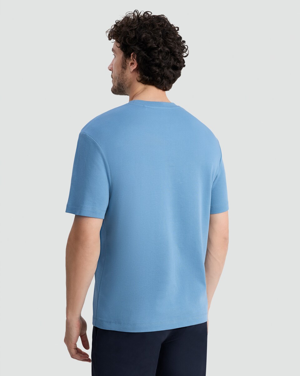 image 1 of F&F Pure Cotton Heavyweight Oversized T-Shirt in Blue