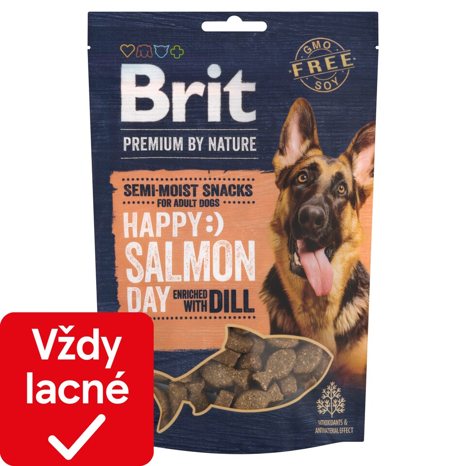 image 1 of Brit Premium By Nature Semi-Moist Dog Treat Salmon Enriched with Dill 180 g