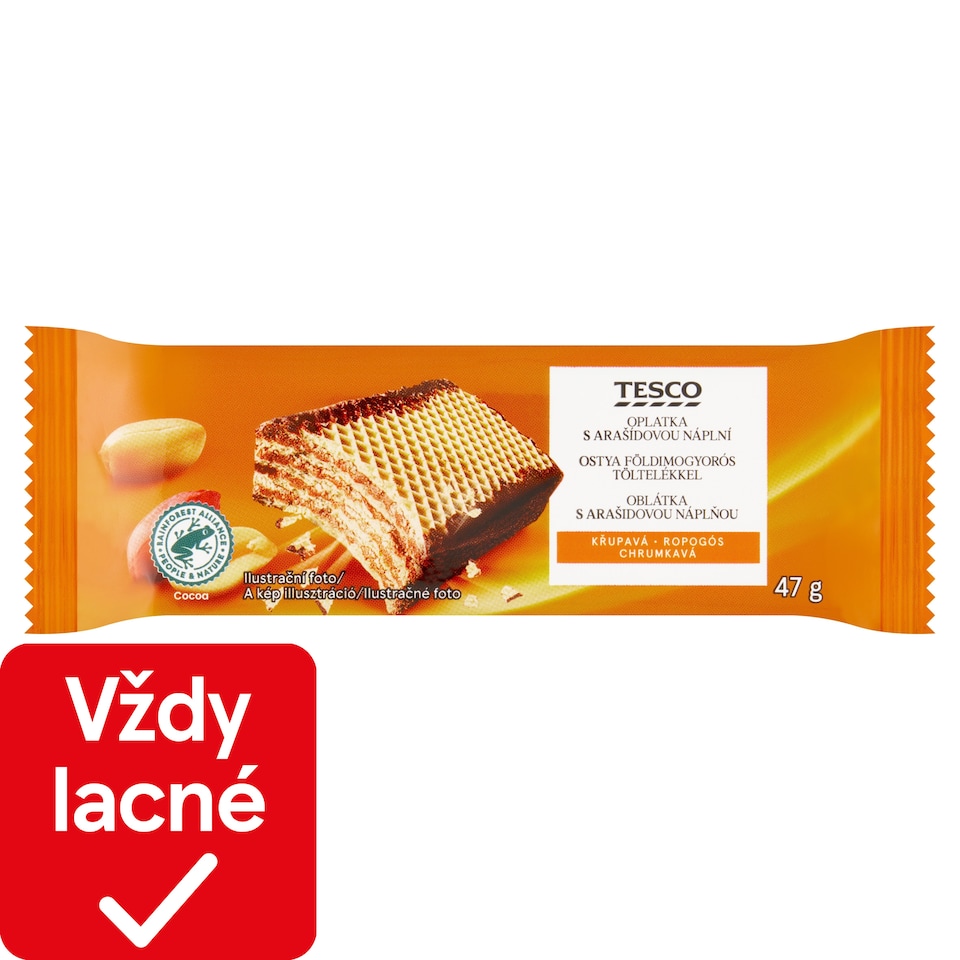 Tesco Oblátka s arašidovou náplňou 47 g