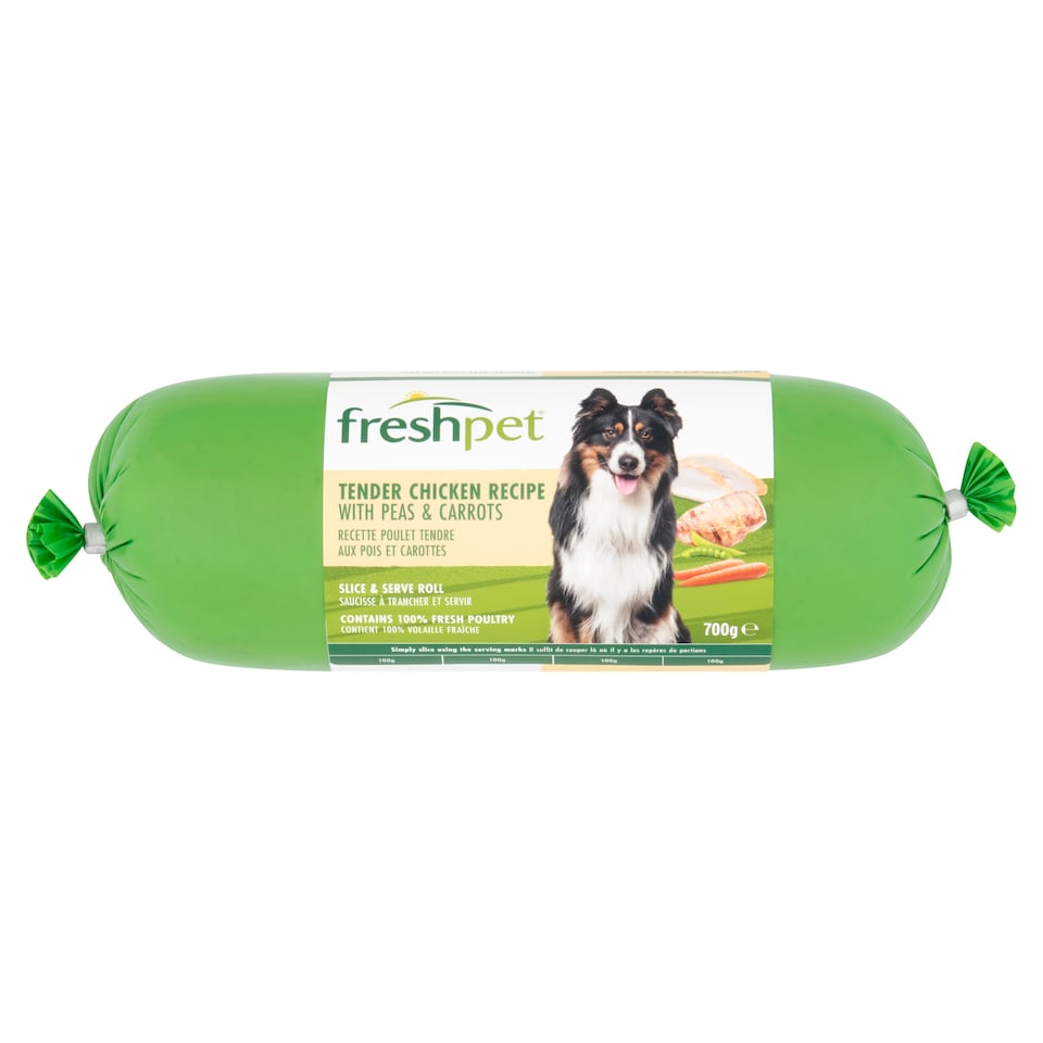 Freshpet Tender Chicken Recipe with Peas & Carrots Roll for Dogs 700g