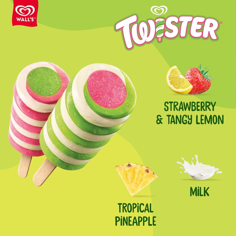 image 1 of Twister Mini Pineapple Ice Cream Lollies 6x50ml