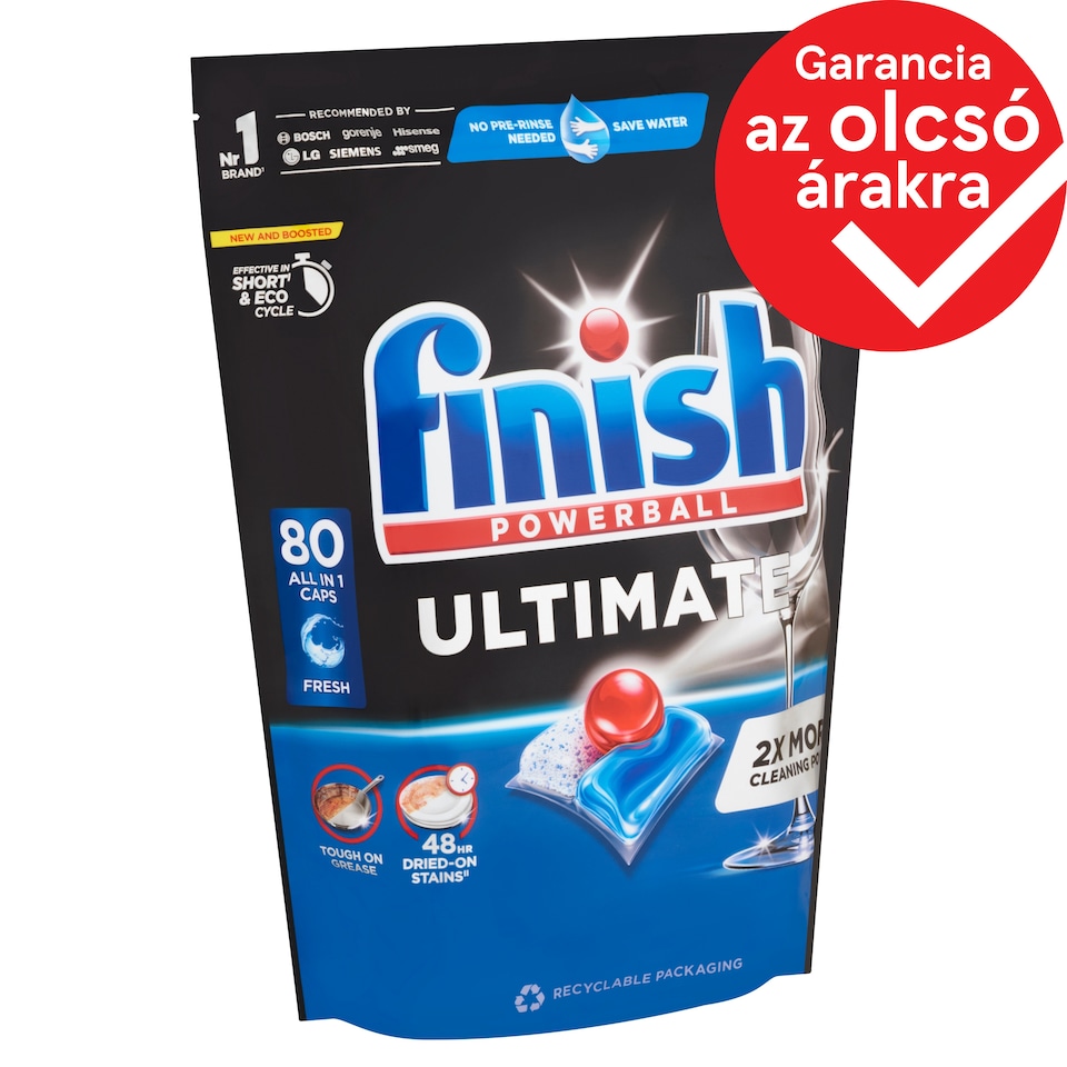 Finish Powerball Ultimate Fresh mosogatógép kapszula 80 db 1032 g