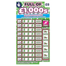 FULL OF £1,000s SCRATCHCARD