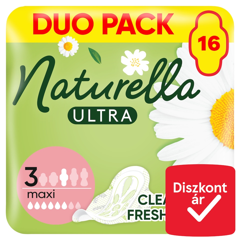 Naturella Ultra Szárnyas Betét, Maxi méret Méret, 16 db  1. kép