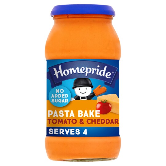 Homepride No Added Sugar Tomato Cheddar Pasta Bake Sauce 485G Tesco