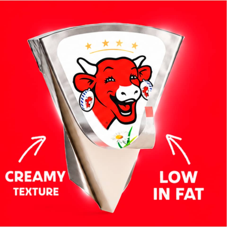 image 1 of The Laughing Cow Lightest Cheese Spread Triangles x8 120g
