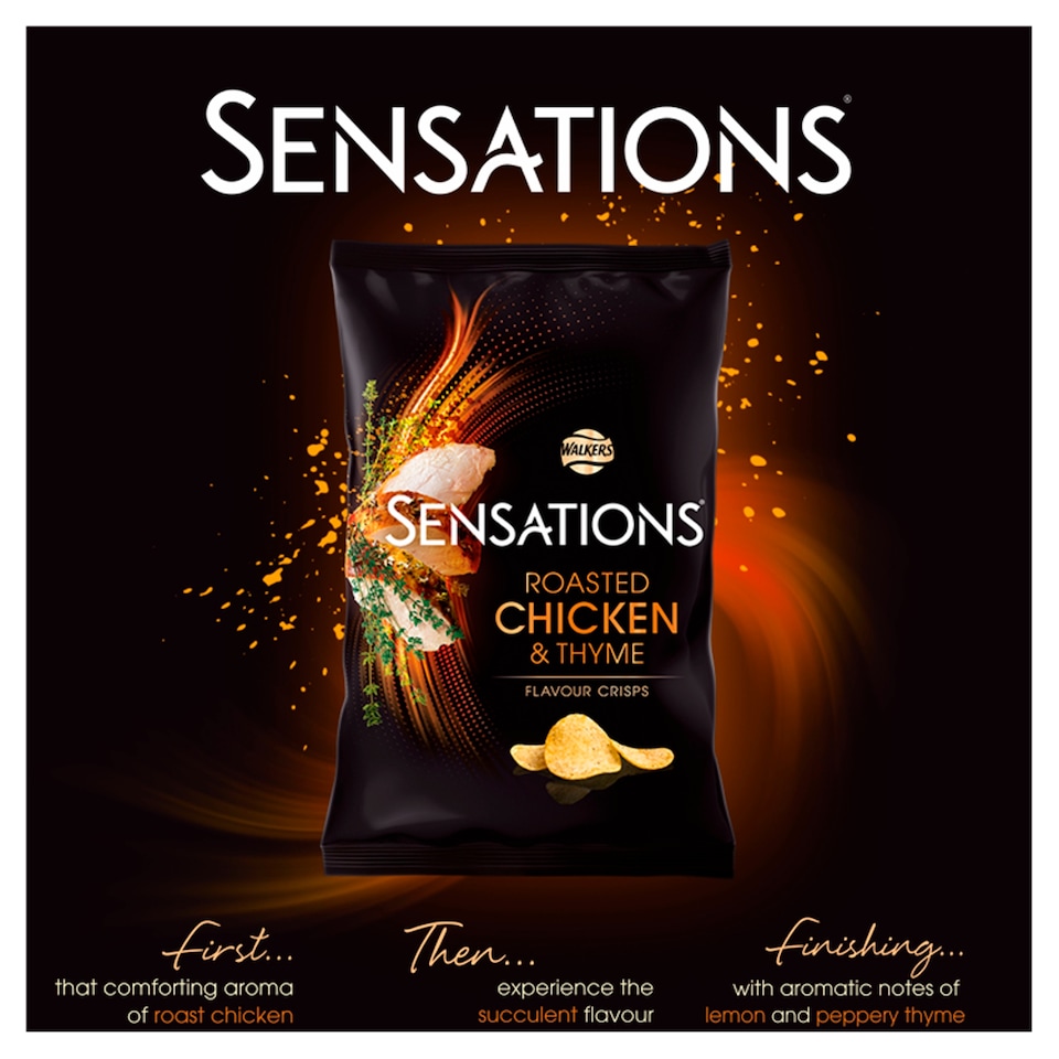 image 1 of Walkers Sensations Roast Chicken & Thyme Sharing Bag Crisps 150g