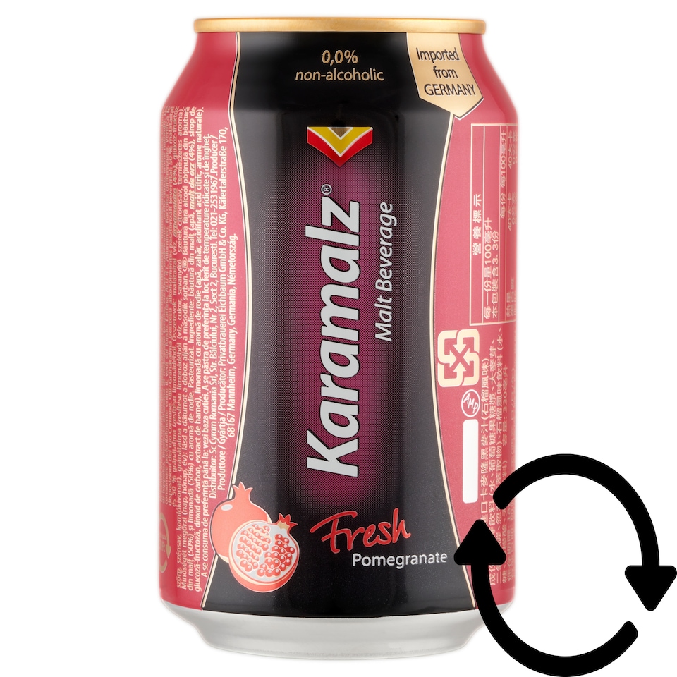 Karamalz gránátalma ízesítésű alkoholmentes pasztörizált kevert ital 0,0% 0,33 l