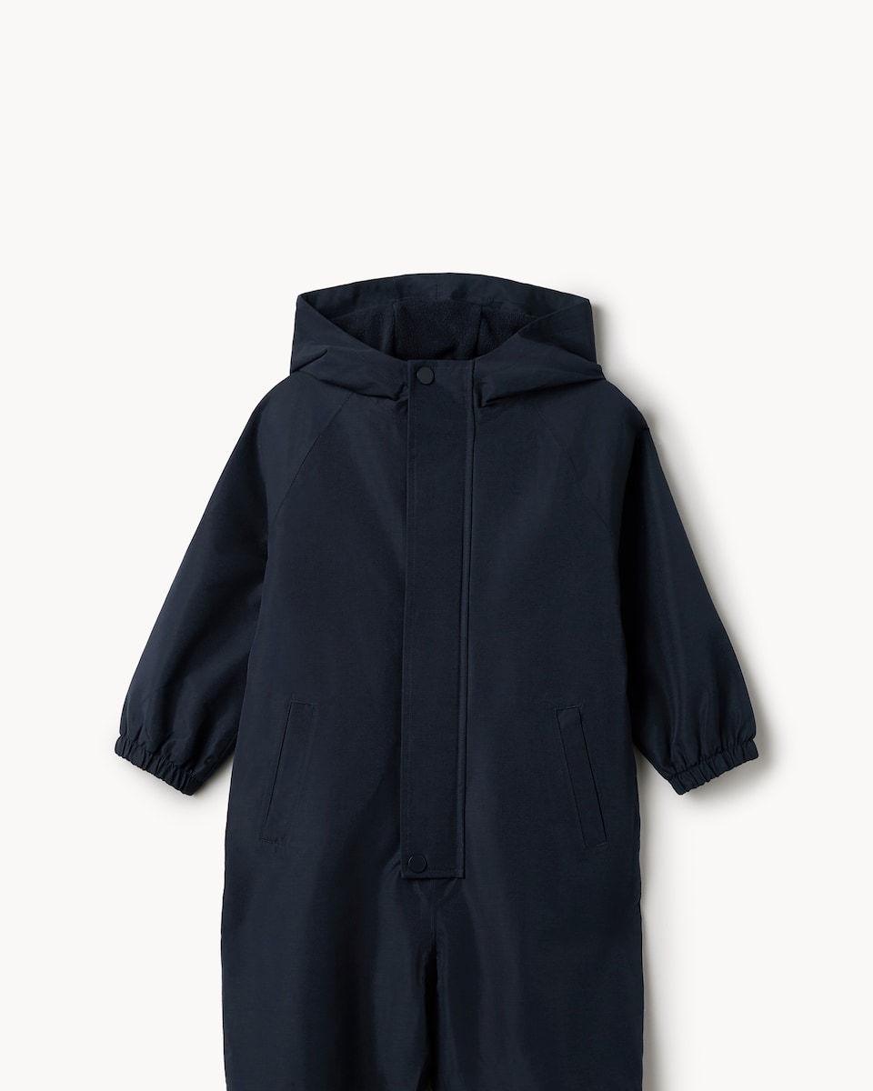 image 1 of F&F Boys Fleece Lined Waterproof Puddlesuit in Navy