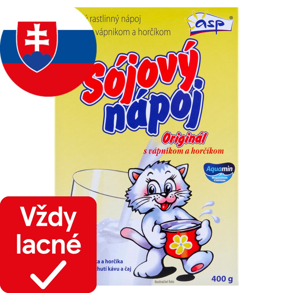 ASP Sójový nápoj originál s vápnikom a horčíkom 400 g