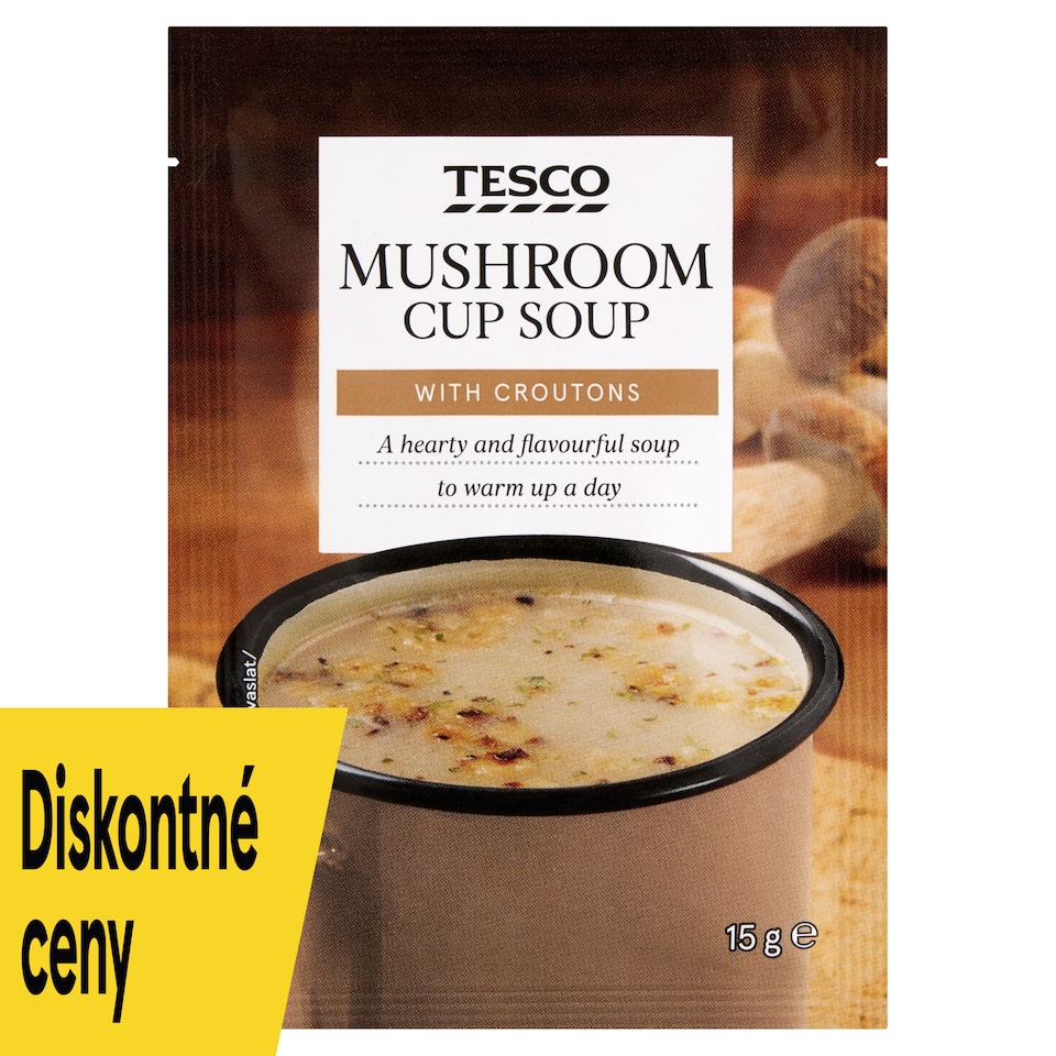 Tesco Instantná hubová polievka s krutónmi 15 g